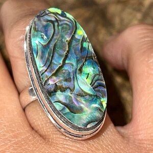 Abalone Shell Ring Size 7 1/2